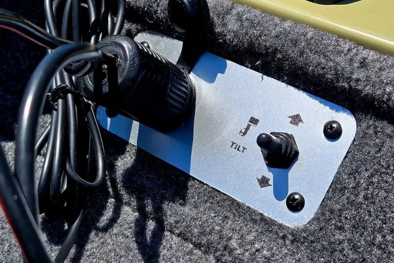 Slide: The Image of Tilt control panel on 2026 Tracker Pro Team 190 boat with wiring. - 21