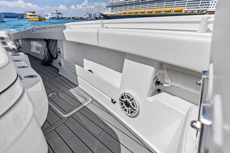 Slide: The Image of 2024 Invincible 43 Open Fisherman boat interior with sleek design and modern features. - 35