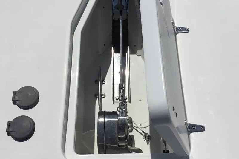 Slide: The Image of 2024 Sea Hunt Gamefish 28 Coffin Box anchor compartment detail. - 23
