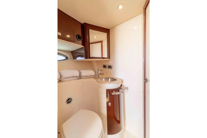 Slide: The Image of Luxurious bathroom in 2009 Sea Ray 40 Sundancer yacht with modern fixtures. - 21