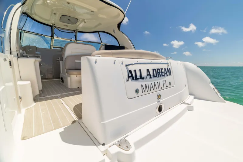Slide: The Image of 2009 Sea Ray 40 Sundancer yacht named "All A Dream" in Miami, Florida, on a sunny day. - 41
