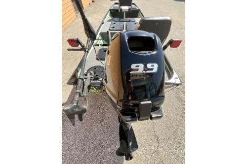 Slide: The Image of 1968 Polar Kraft Jon 1436 LW boat with 9.9 HP outboard motor. - 4