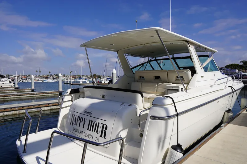 Slide: The Image of 1994 Tiara Yachts 4000 Express docked in Newport Beach marina. - 30