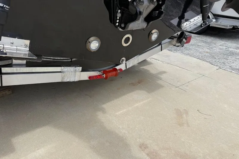 Slide: The Image of Rear view of 2026 Sea Pro 225FLX Sandbar boat on trailer. - 6