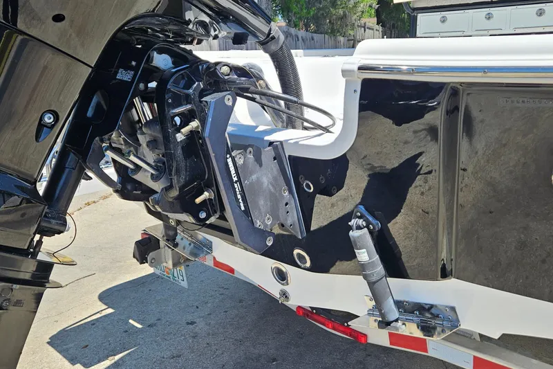 Slide: The Image of 2022 Sea Pro 228 Bay boat's transom and motor mount detail. - 4