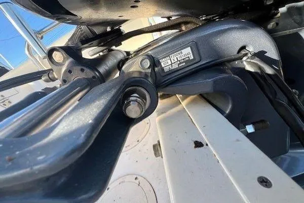 Slide: The Image of Close-up of 2016 Grady-White Freedom 205 boat engine components. - 34