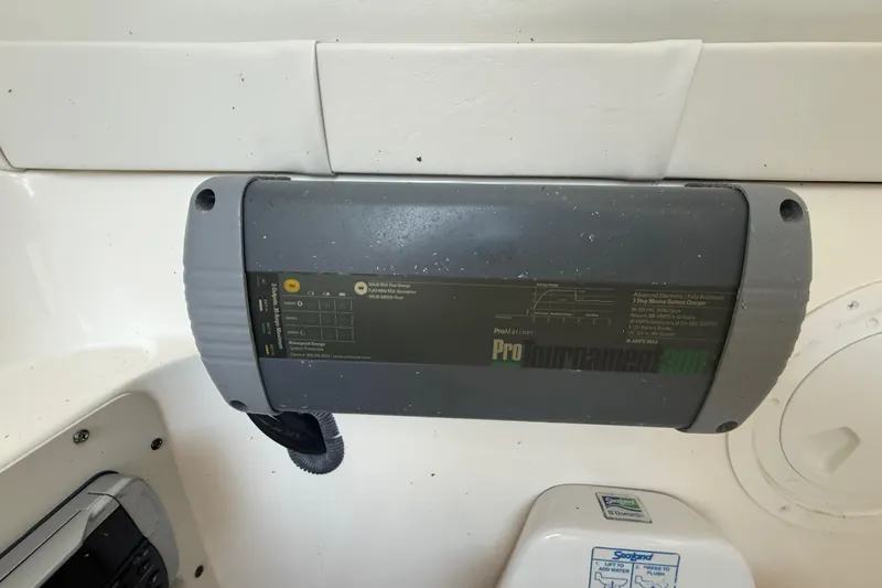 Slide: The Image of ProMariner ProTournament 300 onboard charger in 2004 Wellcraft 32 CCF boat. - 51
