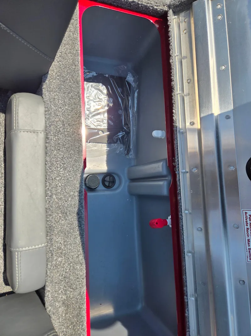 Slide: The Image of Interior view of Tracker Pro Team 190 boat, model 2025. - 13