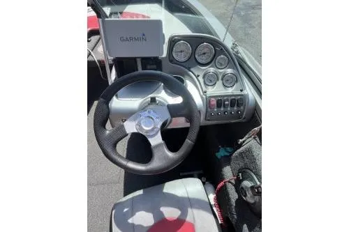 Slide: The Image of 2010 Lowe Fish & Ski 175 dashboard with Garmin GPS and gauges. - 6