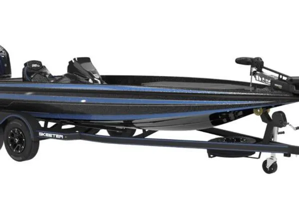 The Image of 2026 Skeeter ZX200 bass boat with sleek design on trailer. - 1