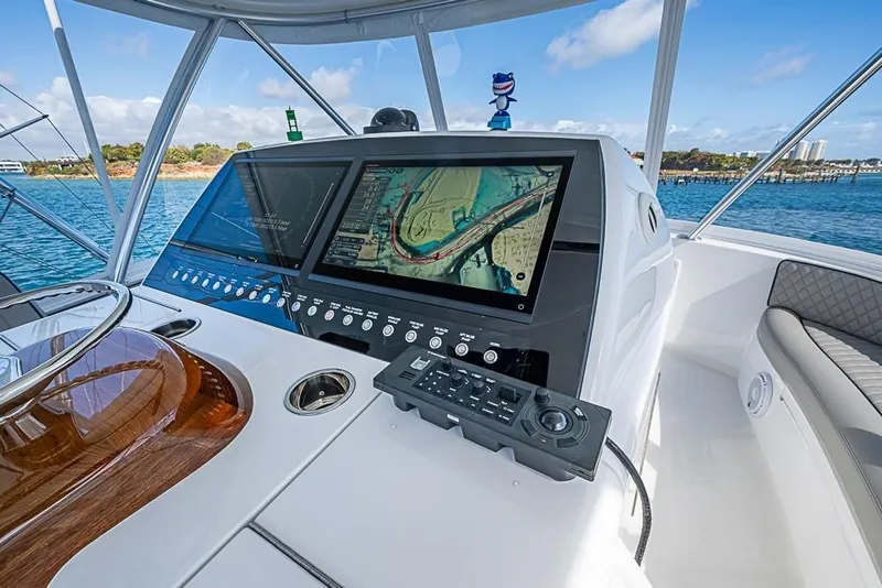 Slide: The Image of Navigation system on Viking 54 Convertible yacht, 2026 model. - 19