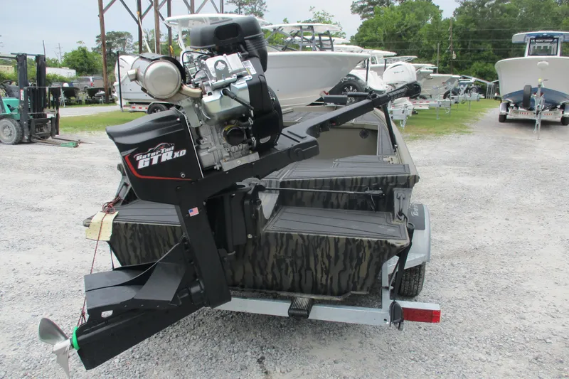 Slide: The Image of 2026 Gator Tail 1854 Extreme boat with powerful motor on trailer. - 3