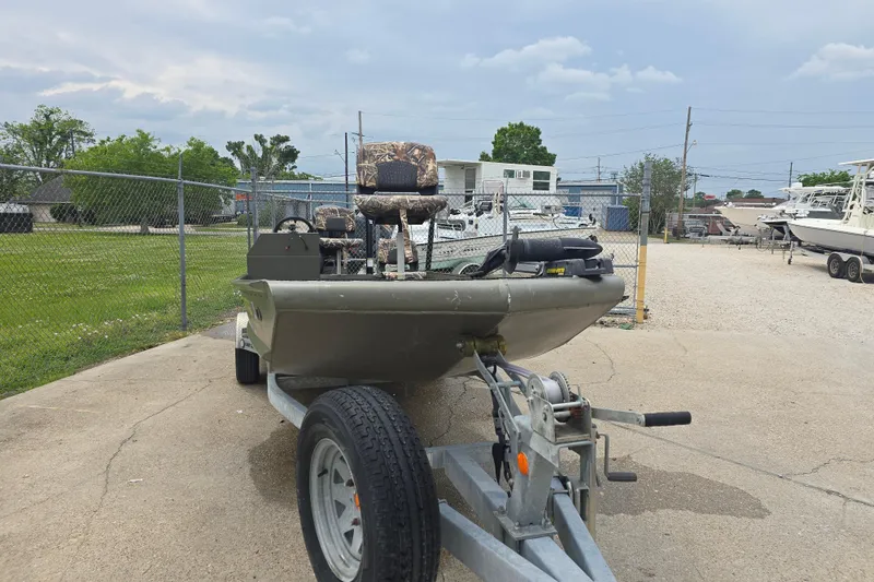 Slide: The Image of 2019 Gator Trax 18X54 boat on trailer in outdoor storage area. - 3