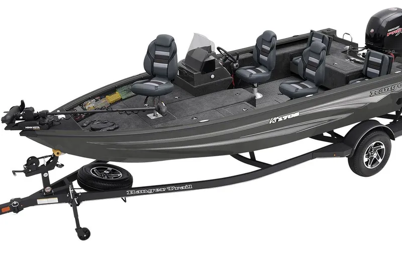 Slide: The Image of Manufacturer Provided Image: 2026 Ranger VS1782SC Reata fishing boat on trailer, featuring modern seating and equipment. - 80