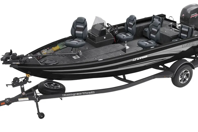 Slide: The Image of Manufacturer Provided Image: 2026 Ranger VS1782SC Reata fishing boat on trailer, featuring sleek design and comfortable seating. - 82