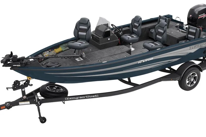 Slide: The Image of Manufacturer Provided Image: 2026 Ranger VS1782SC Reata fishing boat on trailer, featuring modern seating and equipment. - 86