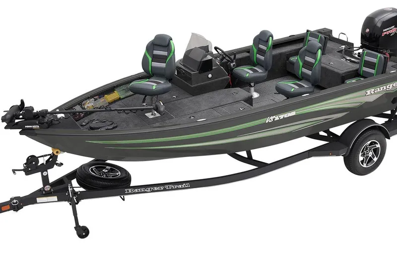 Slide: The Image of Manufacturer Provided Image: 2026 Ranger VS1782SC Reata fishing boat with trailer, featuring sleek design and modern seating. - 87