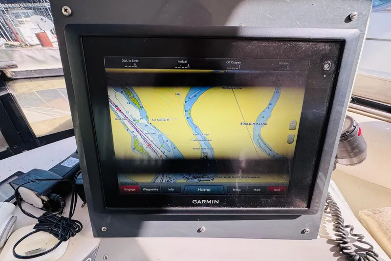 Slide: The Image of Garmin navigation display on 1991 Californian 55 Cockpit Motor Yacht. - 50