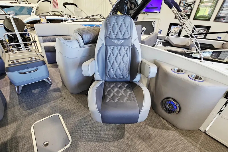 Slide: The Image of Luxurious interior of 2024 Bennington RX 23 RXFBA boat with plush seating and modern amenities. - 12