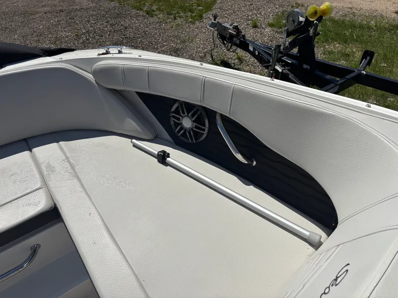 Slide: The Image of Interior of a 2022 Sea Ray SPX 190 boat. - 12