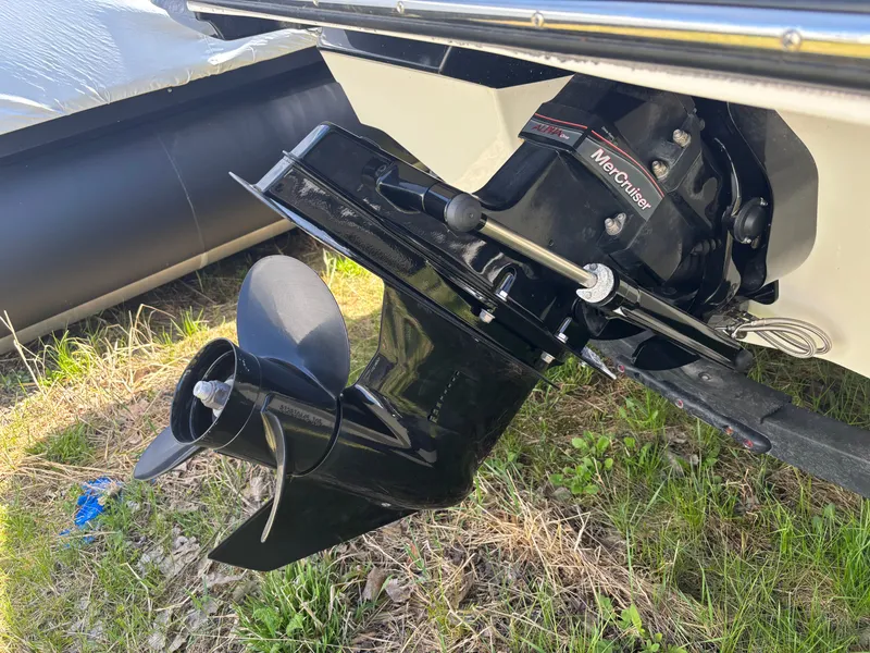 Slide: The Image of 2022 Sea Ray SPX 190 outboard motor on grassy area. - 14