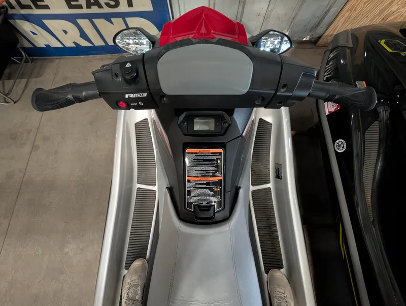 Slide: The Image of 2017 Yamaha EX1050A-SB jet ski cockpit view with controls and display. - 6