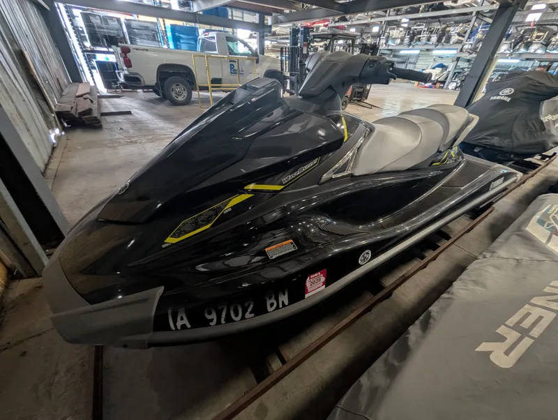 Slide: The Image of 2015 Yamaha VX1100B-PB jet ski in storage facility. - 3