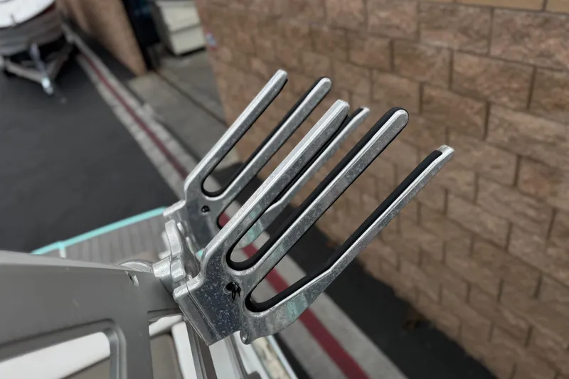 Slide: The Image of Wakeboard rack on 2022 Crownline 220 SS SURF boat, mounted on deck. - 19