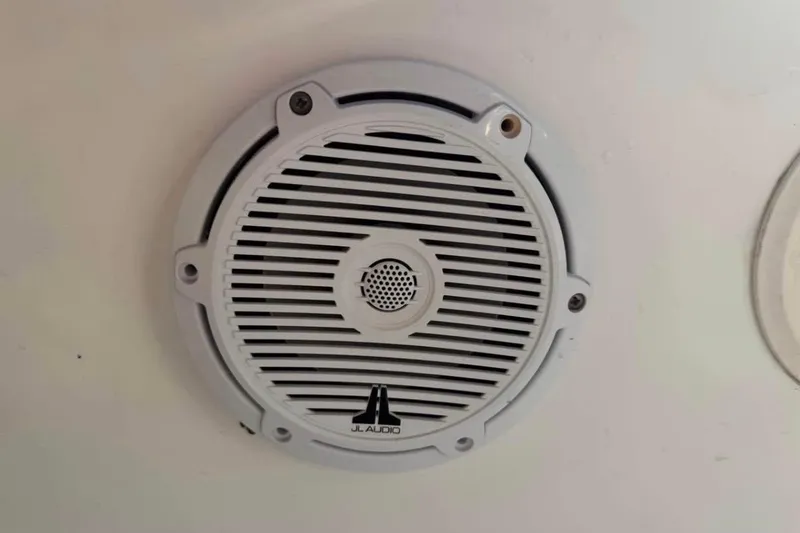 Slide: The Image of JL Audio speaker on a 2007 Century 2102 Inshore boat. - 10