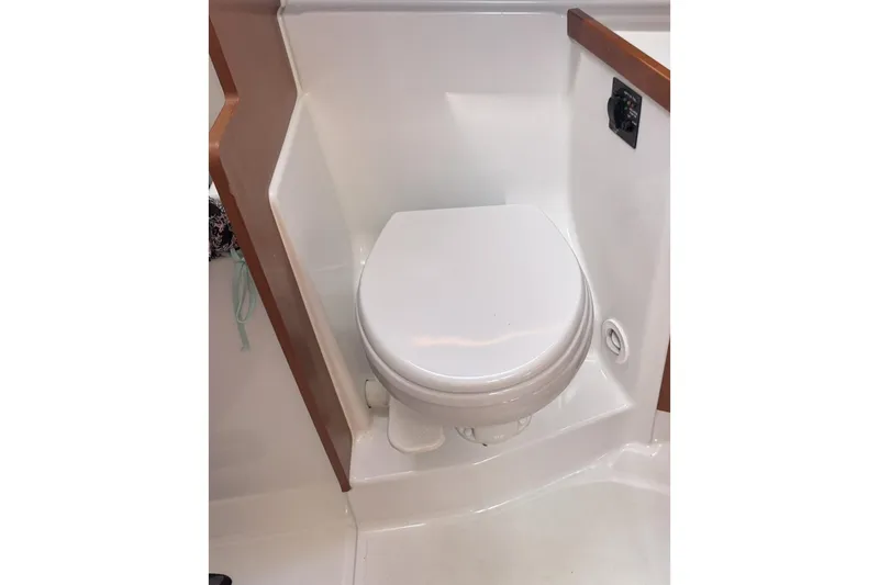 Slide: The Image of Open fridge in 2014 Beneteau Oceanis 45 yacht, stocked with beverages. - 30