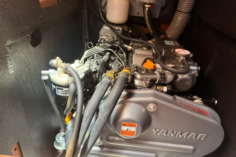 Slide: The Image of Engine compartment of a 2014 Beneteau Oceanis 45 sailboat with Yanmar engine. - 40