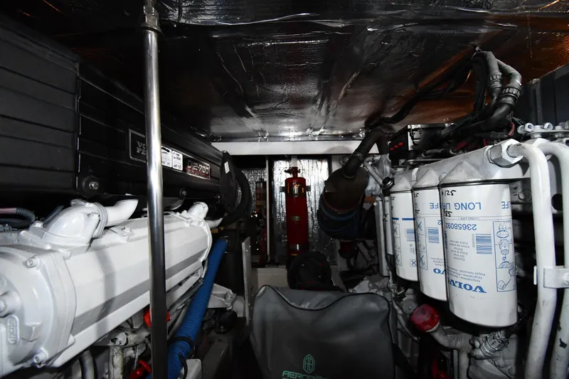 Slide: The Image of Engine room of 2003 Cruisers Yachts 5000 Sedan Sport with Volvo components. - 72