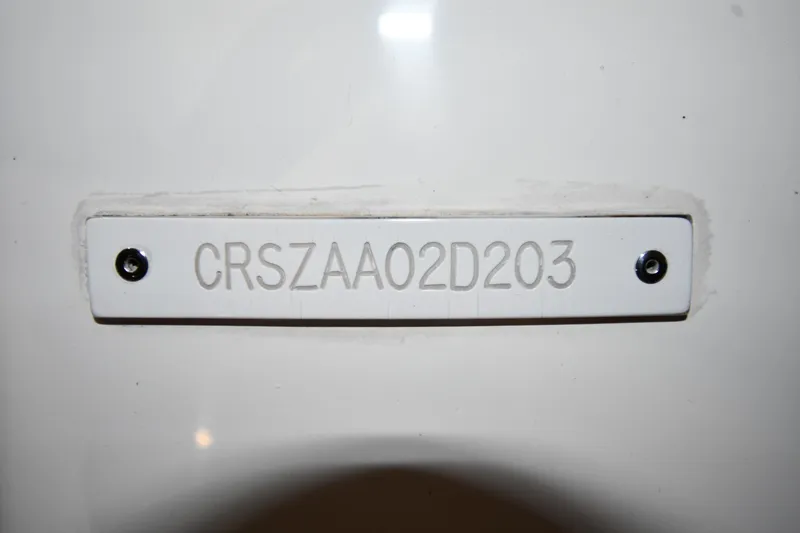 Slide: The Image of Hull identification number on 2003 Cruisers Yachts 5000 Sedan Sport. - 80