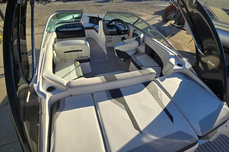 Slide: The Image of 2019 Regal 2000 ES Bowrider interior with spacious seating and modern dashboard design. - 23