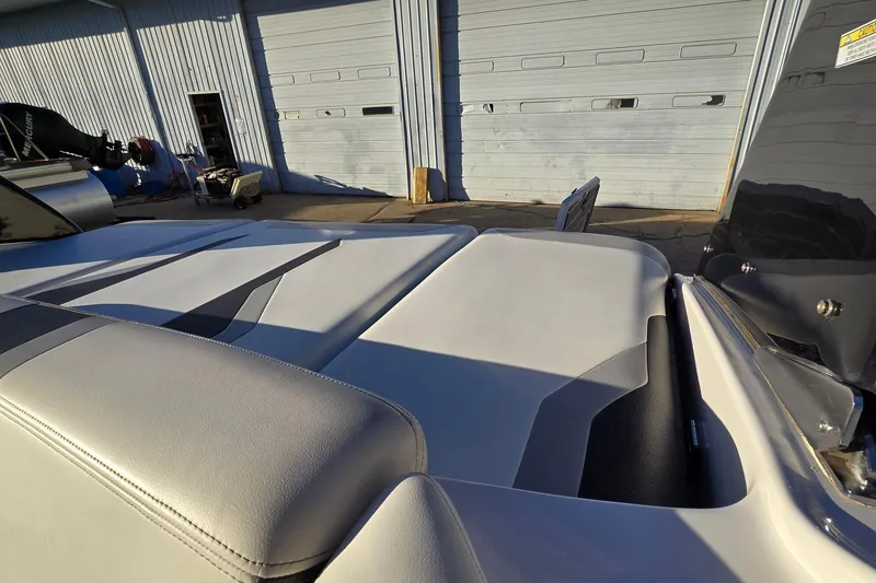 Slide: The Image of 2019 Regal 2000 ES Bowrider boat interior near garage doors. - 30