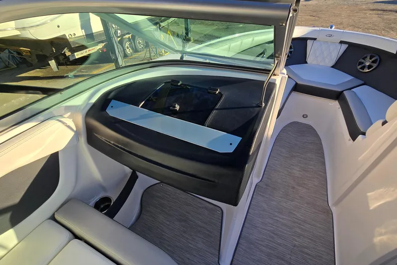 Slide: The Image of 2019 Regal 2000 ES Bowrider interior with seating and dashboard view. - 41