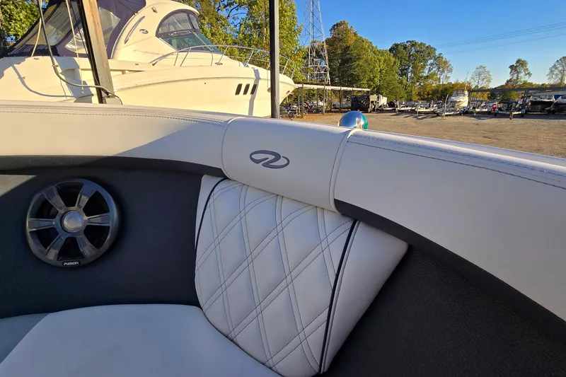 Slide: The Image of Interior of 2019 Regal 2000 ES Bowrider with speaker and quilted upholstery. - 49