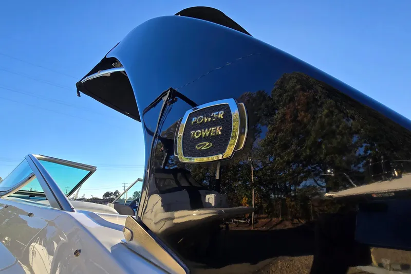 Slide: The Image of 2019 Regal 2000 ES Bowrider with Power Tower against clear blue sky. - 6