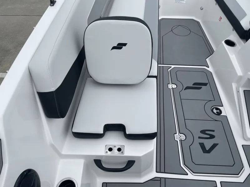 Slide: The Image of Interior of Starcraft SV 18 OB boat, model year 2026. - 15