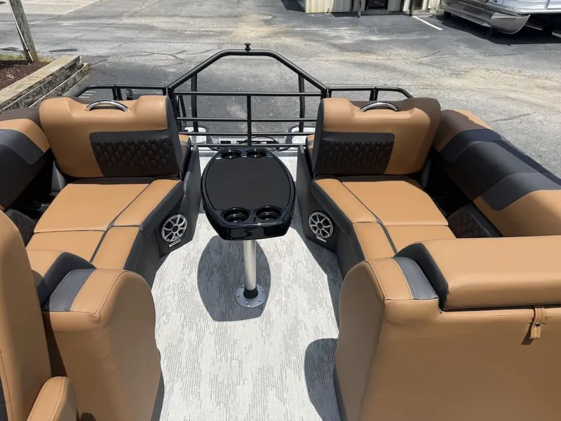 Slide: The Image of Interior of 2026 Sylvan L-3 LZ DH with luxurious seating. - 10