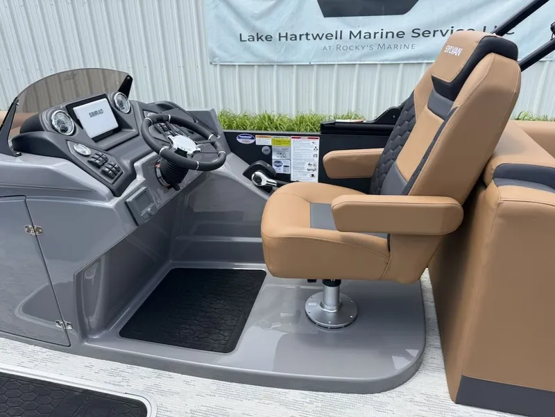 Slide: The Image of Interior of 2026 Sylvan L-3 LZ DH with steering wheel and seat. - 15
