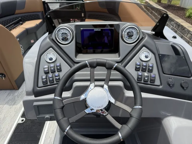 Slide: The Image of 2026 Sylvan L-3 LZ DH helm with steering wheel and controls. - 17
