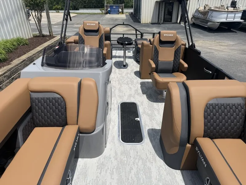 Slide: The Image of Interior of 2026 Sylvan L-3 LZ DH with luxurious seating. - 6