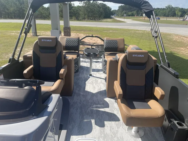 Slide: The Image of Interior of 2026 Sylvan L-3 LZ DH with luxurious seating. - 11