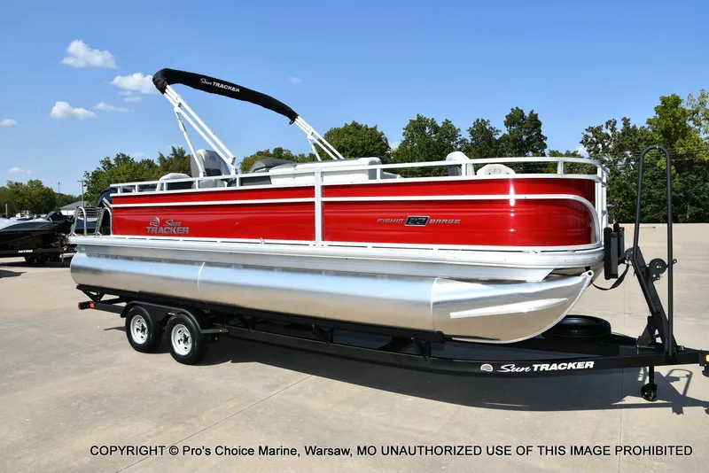 Slide: The Image of Sun Tracker FISHIN' BARGE 22 DLX w/150HP Mercury 4 Stroke 2026 - 78