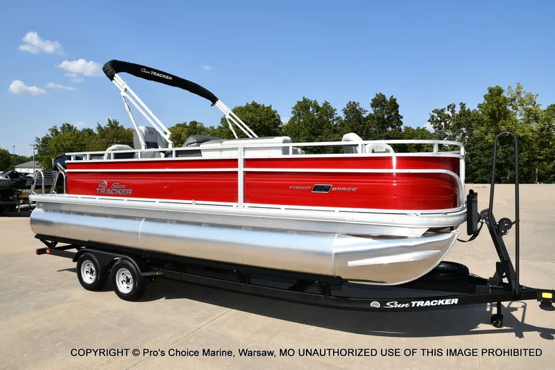 Slide: The Image of Sun Tracker FISHIN' BARGE 22 DLX w/150HP Mercury 4 Stroke 2026 - 80