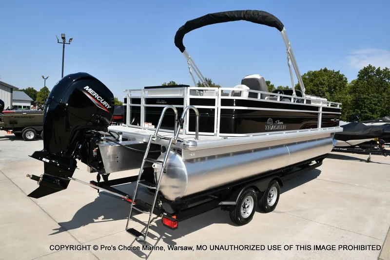 Slide: The Image of Sun Tracker FISHIN' BARGE 22 DLX w/150HP Mercury 4 Stroke 2026 - 12