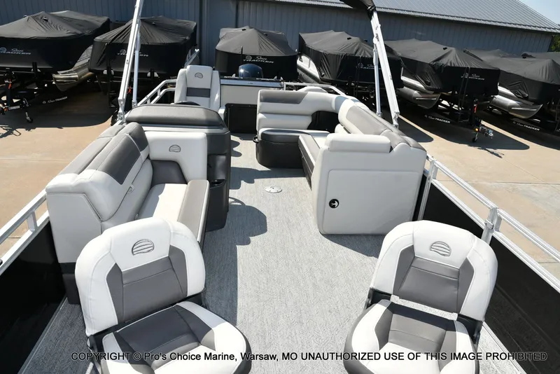 Slide: The Image of Sun Tracker FISHIN' BARGE 22 DLX w/150HP Mercury 4 Stroke 2026 - 5