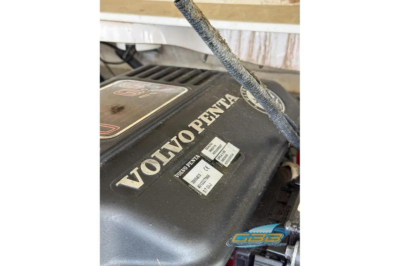 Slide: The Image of Volvo Penta engine in 2008 Four Winns F224 boat, close-up view. - 24