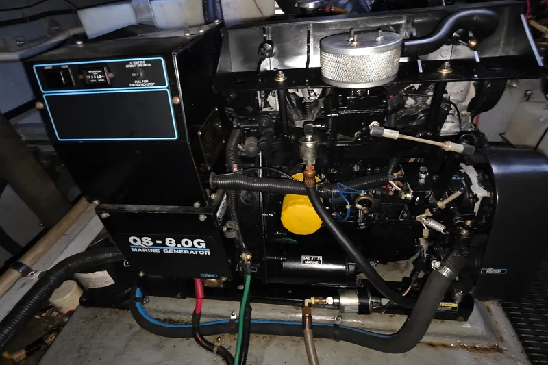 Slide: The Image of Marine generator in 1989 Sea Ray 420 Sundancer engine room. - 72